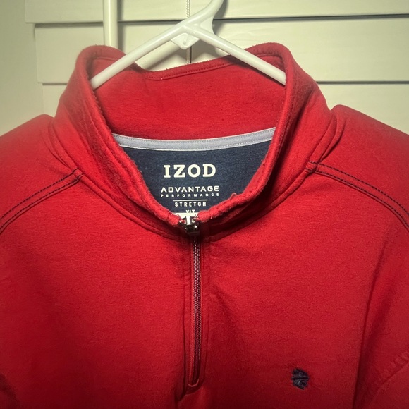 XLT NWOT IZOD Red Advantage Performance Pullover Quarter-Zip Sweater - Picture 9 of 10